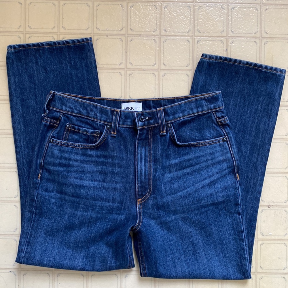 🇺🇸 ASKK NY  cropped straight Jeans size 27 (4)